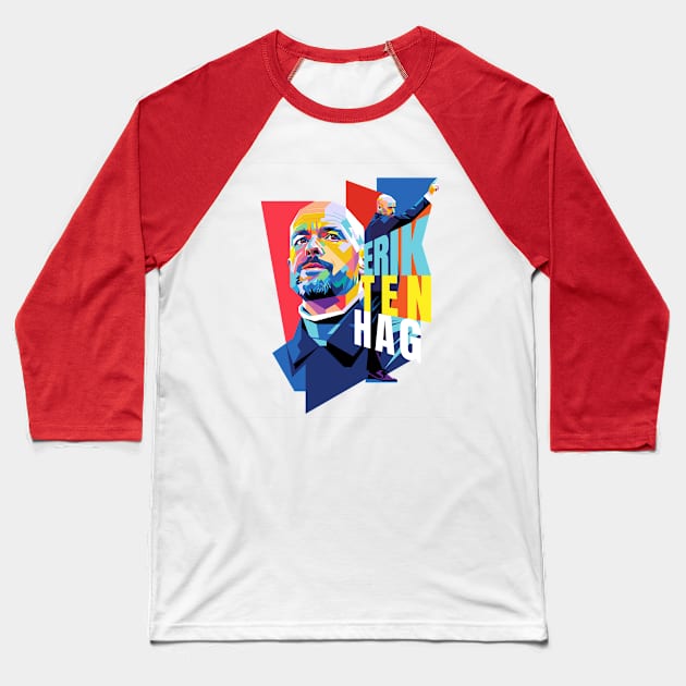 Erik Ten Hag Pop Art Baseball T-Shirt by Laksana Ardie Store